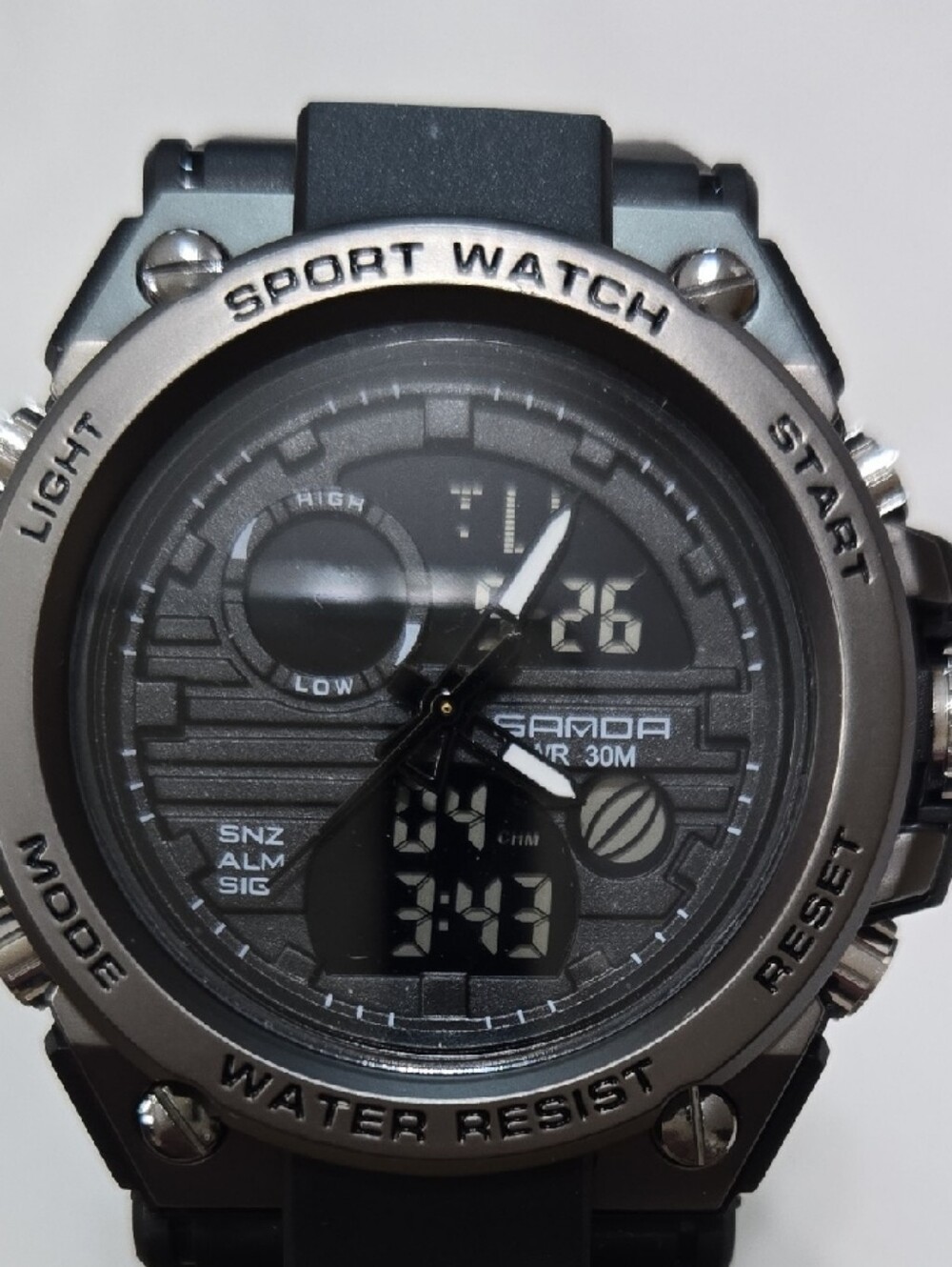 SANDA Fashion Watch - Black & Silver Accent